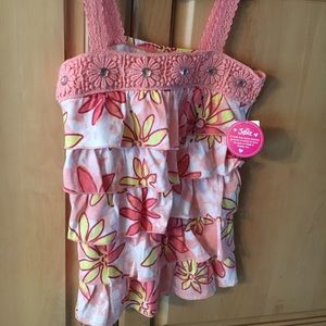 NWT Justice Layered Tank Top Sz 8.